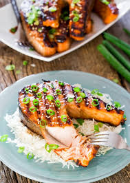 Garnish with parsley before serving. Maple Soy Grilled Salmon Steaks Jo Cooks