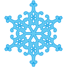 Blue Snowflakes Clipart Snowflake Template Printable Snowflake Template Snowflake Images
