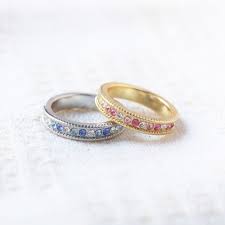 creema限定 スワロフスキー パールビーズのストライプリング 14 15号 リング スワロフスキー 指輪