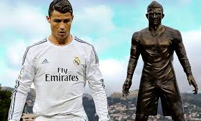 A statue of cristiano ronaldo was unveiled on sunday in madeira, portugal, the island where the star soccer player grew up. Cristiano Ronaldo Statue Accused Of Being Overly Generous In Shorts Department Daily Mail Online