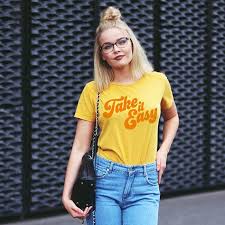 Take It Easy Tee 70s T Shirt Womens Graphic Tees 60s
