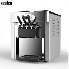 Pas Cher Xeoleo Commerciale Creme Glacee Molle Maker Trois Saveurs De Creme Glacee Machine 220 V Cleaning Appliances Coffee Vending Machines Kitchen Appliances