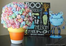 I have posted a similar way of making bead cone with. Halloween Lollipop Tree For Trick Or Treaters A Quick And Easy Project