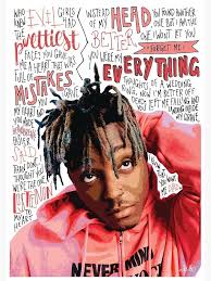 Juice Wrld Photographic Print By Naomillustrates Redbubble Juice Rapper Juice Rapper Art
