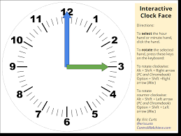 The face may also include a second hand, which makes one revolution per minute. Control Alt Achieve Interactive Clock Face With Google Drawings