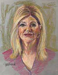 Megan, model, in pastel