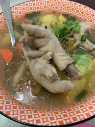Masukkan sup bunjut atau perencah sup. Sup Kaki Ayam Food Menu Fish