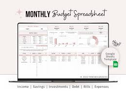 Free Monthly Budget Template For Google Sheets | Money Under 30