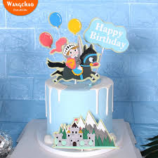 Personalized fairytale storybook standee $110.19 usd. 1 Set Double Layers Castle Knight Prince Theme Happy Birthday Cake Topper Boys Kids Favors Party Supplies Cake Decorations Cake Decorating Supplies Aliexpress