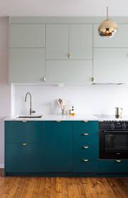 The Kitchen Cabinet Color I M Obsessed With In 2020 Diy Kitchen Renovation Cheap Kitchen Cabinets Teal Kitchen Cabinets