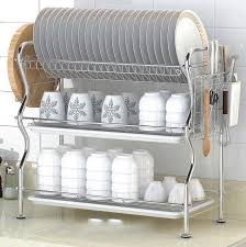 Make Your Dishes Easier To Grab With A Rack That Stands Them Up And Organizes Them For You Dish Rack Drying Dish Drainers Dish Racks