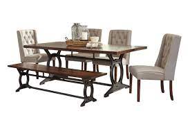 Laurel Dining Table 4 Side Chairs Bench At Gardner White White Living Room Chairs Dining Table Side Chairs