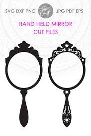 Hand Held Mirror Cut File Mirror Clipart Mirror Monogram 1056942 Cut Files Design Bundles
