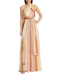 Shop Cinq A Sept Eileen Halter Wrap Gown Saks Fifth Avenue