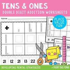 Kindergarten, 1st grade, 2nd grade, 3rd grade, 4th grade, 5th grade and more! 2 Digit Addition Place Value Worksheets By From The Pond Tpt