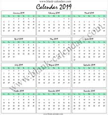 Calendar 2019 Pdf Download Calendar Calendar 2019 Template 2019 Calendar