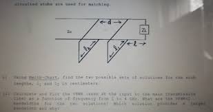 4 A Double Stub Tuner Shown Below Is Used To Matc