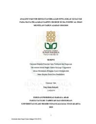 Maybe you would like to learn more about one of these? Analisis Faktor Kesulitan Belajar Siswa Kelas Xi Dan Xii Pada Mata Pelajaran Nahwu Shorof Di Ma Ponpes Al Iman Muntilan Tahun Ajaran 2018 2019 Institutional Repository