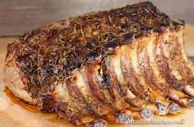 Recipe for bone in pork shoulder roast in oven : Herb Crusted Pork Rib Roast Art And The Kitchen