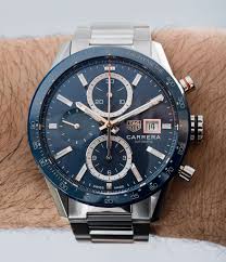 Tag Heuer Carrera Calibre 16 Automatic Chronograph 41 Mm Tag Heuer Carrera Calibre 16 41mm Blue Watch Review Ablogtowatch In 2020 Tag Heuer Carrera Calibre Tag Heuer Carrera Blue Watches