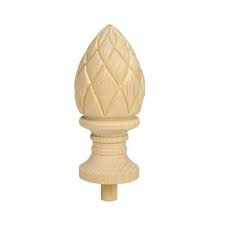 These quality and adjustable carved wood finials are suitable for modern bathrooms. 7 Inch Full Pineapple Finial Van Dyke S Restorers