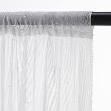 Hildrun ستائر رقيقة 1 زوج أبيض منقط 145x300 سم Ikea