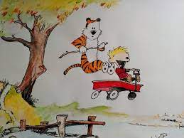 Maybe you would like to learn more about one of these? Calvin And Hobbes Jumping The Wagon Painting By Jason Tomlin Saatchi Art