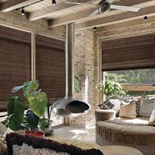 Budget blinds provides custom bamboo shades for your home to combine organic materials with refined design. Radiance Espresso Cordless Semi Private Flat Weave Bamboo Roman Shade 31 In W X 64 In L Actua Bamboo Roman Shades Textured Window Treatments Bamboo Shades