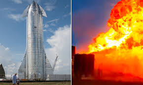Washington — spacex launched its fourth starship prototype in less than four months march 30, only to have the vehicle apparently crash once again. Spacex S Fourth Starship Rocket Prototype Explodes Into A Ball Of Flames After A Pressurized Test Daily Mail Online