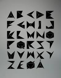 Diamond Font Alphabet Origami Logo Fonts Alphabet Origami Font