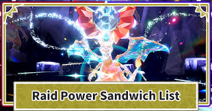 Pokemon Scarlet and Violet | Raid Power Sandwich/Food List - Recipes &  Levels | Pokemon SV -