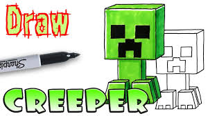 By best coloring pagesjuly 27th 2017. How To Draw The Creeper Minecraft Coloring Pages Youtube