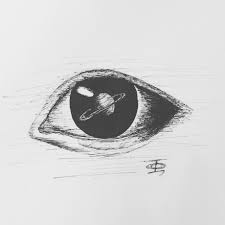 It is unique because of its rings. Universe Eye Blackwork Fyneline Fineline F Drawing Blackandwhite Black White Saturn Planet Solar Planet Drawing Black And White Drawing Eye Sketch