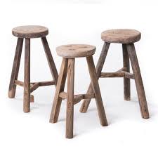 Chinese Old Antique Round Wooden Stool Unique Pieces Imported From China Wooden Stools Round Stool Rustic Stools