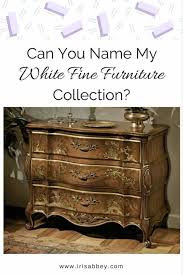 Can You Name My White Fine Furniture Collection Iris Abbey White Furniture Company White Furniture Furniture