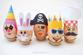 Easy Easter Egg People With Free Printable Hats Picklebums