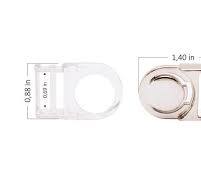 Clear/silver ABS Metallized Plastic Center Release Buckle ...