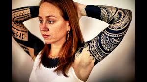 Such artistic design underlines body muscles and it looks outstanding on the man's body. Tribal Tattoos For Woman Polynesians Shoulders Arms Sleeves Half Sleeves Youtube
