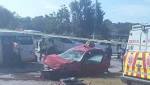 Alleged hijacker hospital after crashing