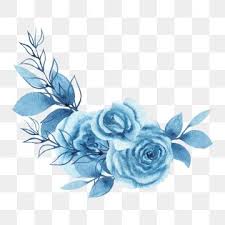 Wreath Watercolor Illustration Floral Frame Wedding Hand Design Flower Round Background Euc Blue Flowers Background Floral Illustrations Blue Watercolor Floral