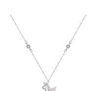 Collar Plata 9122779 de Unicornio con Nácar y Piedras
