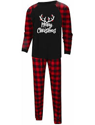 Family matching pajamas set christmas pj's sleepwear believe printed top with striped bottom. Buy Happyjiu Christmas Holiday Family Matching Sleepwear Pajamas Set Couples Pajamas Online Topofstyle