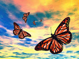 I have another great butterfly craft to share with you today! Flying Monarch Butterflies Painting By Daniel Janda