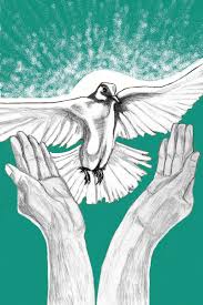 The Holy Spirit With Teal Background By Kathleen Ellinger Ofs Holy Spirit Images Teal Background Holy Spirit