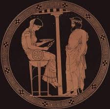 Aegeus Receiving The Oracle Of Delphi Painted On A Kylix 440 Bce Antikensammlung Staatliche Museen Zu Berlin Ancient Greek Art Ancient Art Greek Art