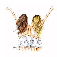 Anyone who's earned the best friend title should know everything about you, right? Summer Ready Fashion Illustration Print Fashion Illustration Art Fashion Sketch Prints Home Decor By Melsy S Illustration S Cute Best Friend Drawings Drawings Of Friends Best Friend Drawings
