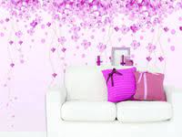 Mempesona Ide Desain Wallpaper Dinding Ruang Tamu Minimalis Motif Bunga Warna Pink Ungu Elegan Mewah Nyaman Modern Ter Warna Ruang Tamu Ide Wallpaper Dinding