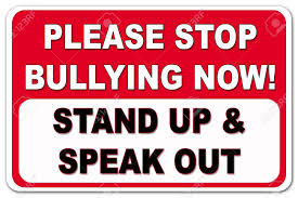 Speak up is a campaign of cartoon network to raise awareness of bullying issues and promote positive relationships. Please Stop Bullying Sign In Red And Black On A White Background Stock Photo Picture And Royalty Free Image Image 12535052