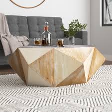 Get free shipping on qualified hexagon coffee tables or buy online pick up in store today in the furniture department. George Oliver Raymundo Solid Wood Pedestal Coffee Table Reviews Wayfair