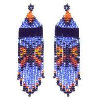 Monarch Butterfly Fringe Earring Beaded Earrings Tutorials Earring Patterns Beaded Earrings Patterns
